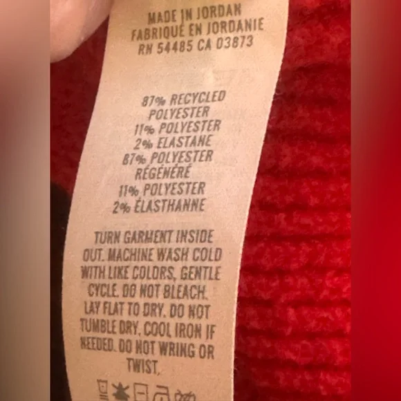 Aerie unREAL Cable Crew Sweater Oversized Solid Red Women's Size Small Cozy - Picture 13 of 14